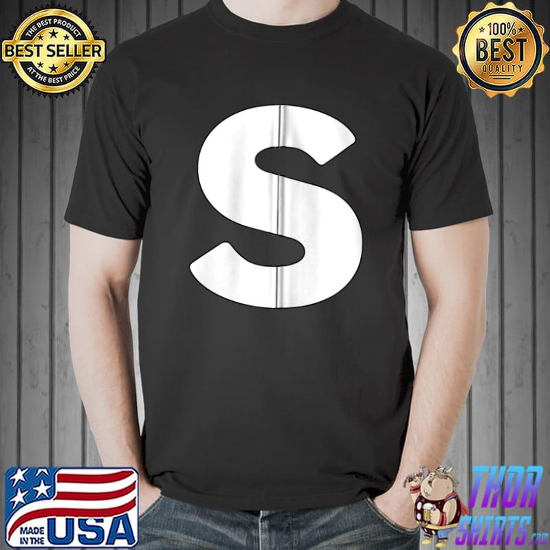 Capital Letter S Matching Group Letters Alphabet Costume T-s Unisex