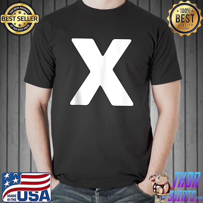 Capital Letter X Matching Group Letters Alphabet Costume T-s Unisex