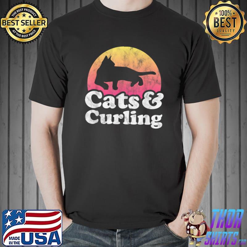 Cats and Curling Men's or Women's Cat T-Shirt