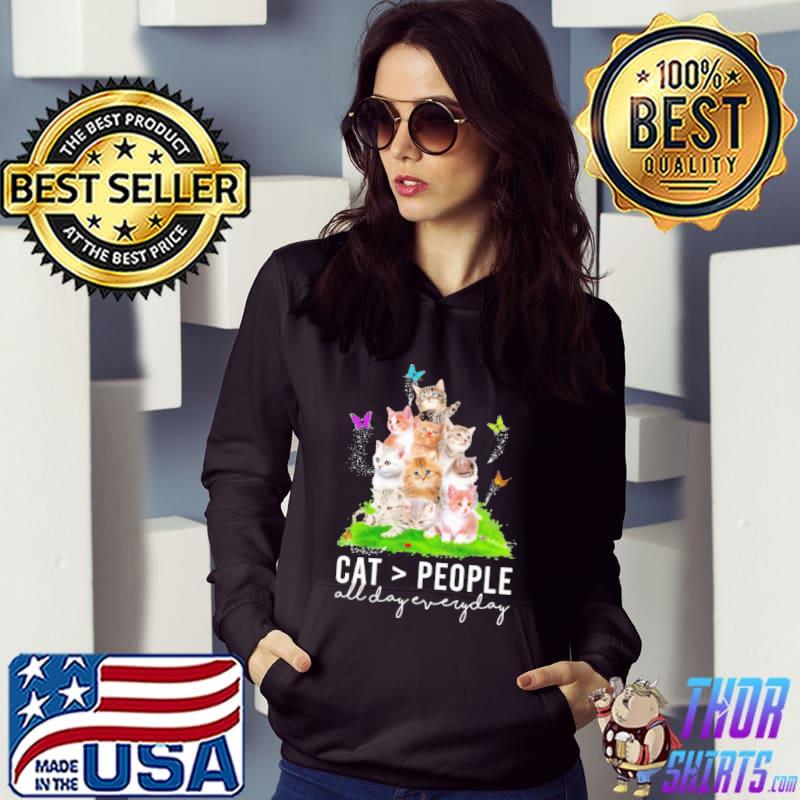 Cats Over People All Day Everyday Butterfly Shirt
