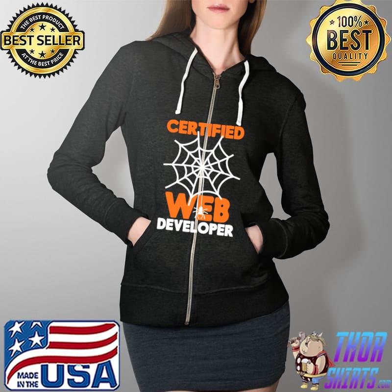 Certified Web Developer Geek Halloween Costume Alternative T-Shirt Full Zip Hooded
