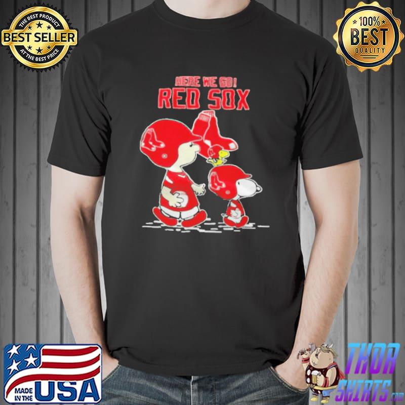 Charlie Brown And Snoopy Here We Go Atlanta Braves Shirt