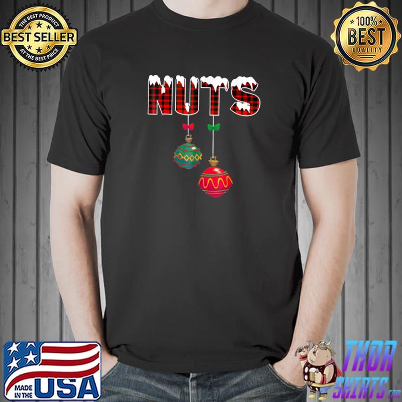 Chest Nuts Funny Matching Chestnuts Christmas Couples Nuts T-Shirt