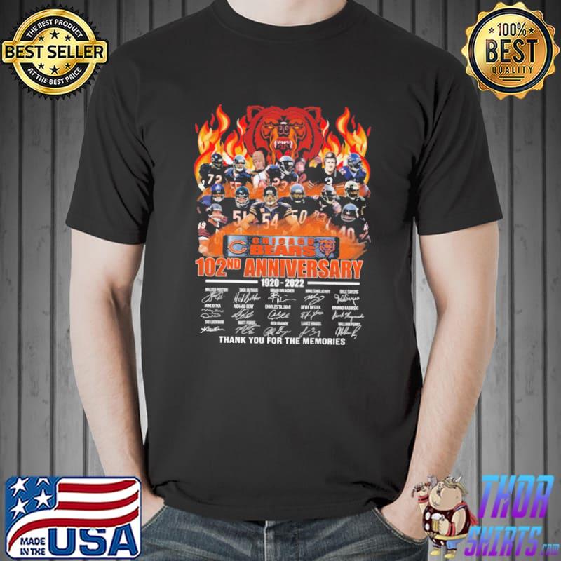 Chicago Bears 102nd Anniversary 1920 2022 Thank You For The Memories Shirt Unisex