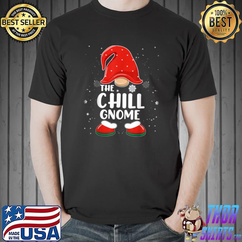 Chill Gnome Buffalo Plaid Matching Family Christmas Pajama T-Shirt