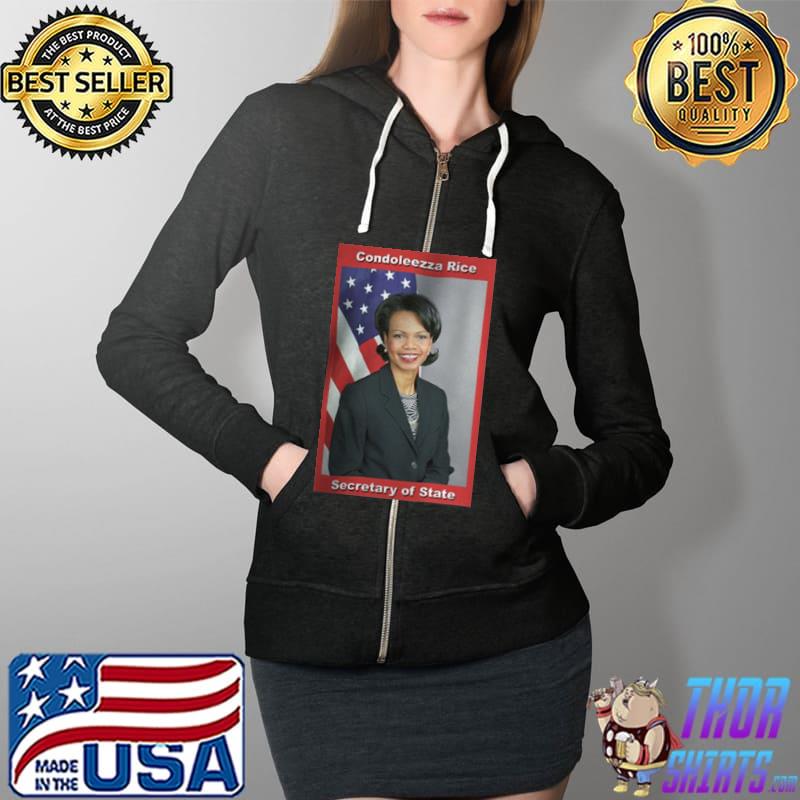 Condoleezza Rice Secretary Of State America Flag Shirt Full Zip Hooded