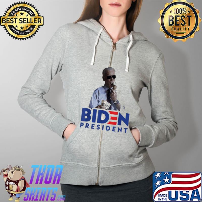 Cool Joe Biden For President Holding Ice Cream & Money Classic s Full Zip Hooded