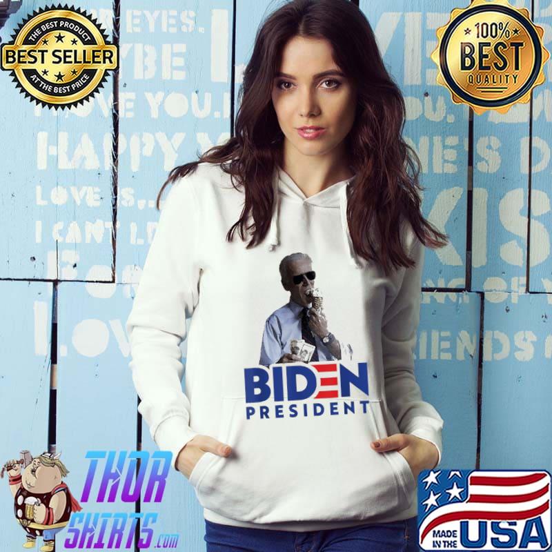 Cool Joe Biden For President Holding Ice Cream & Money Classic shirt