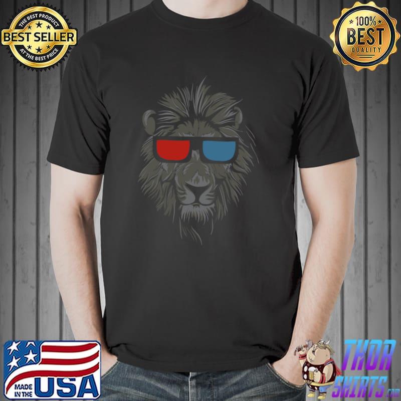 Cool Lion In 3D Glasses Shirt Unisex