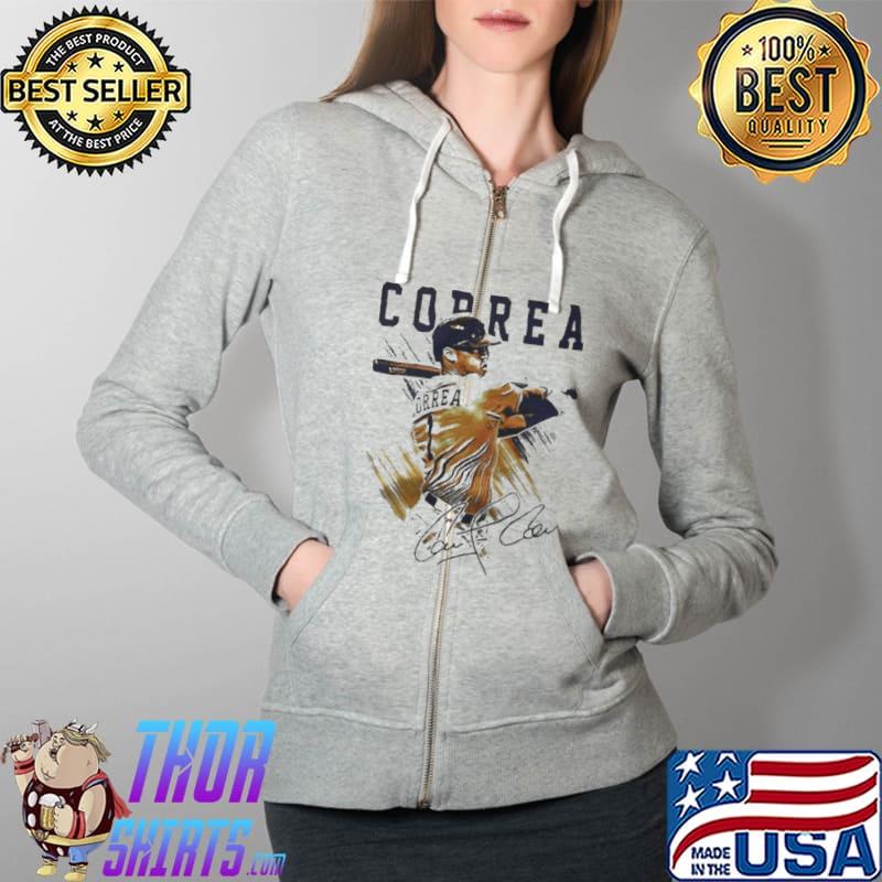 Correa Pastel Houston Astros Signature Shirt Full Zip Hooded