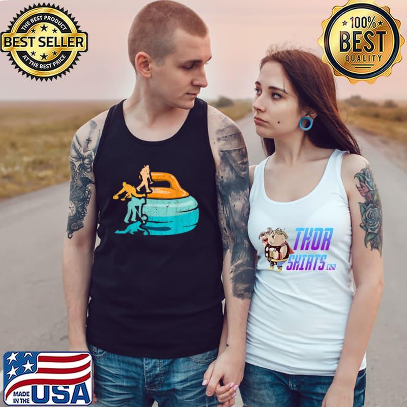 Curling retro design for curling lovers T-Shirt Tank Top
