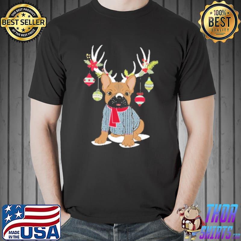 Cute French Bulldog Frenchie Christmas Reindeer s Unisex