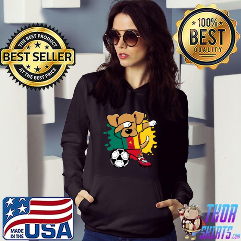 Dabbing Dog Cameroon Soccer Fans Jersey Cameroonian Football T-Shirt