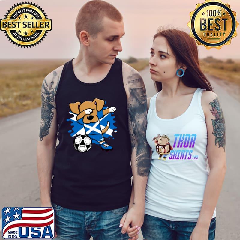 Dabbing Dog Scotland Soccer Fans Jersey Scottish Football T-s Tank Top