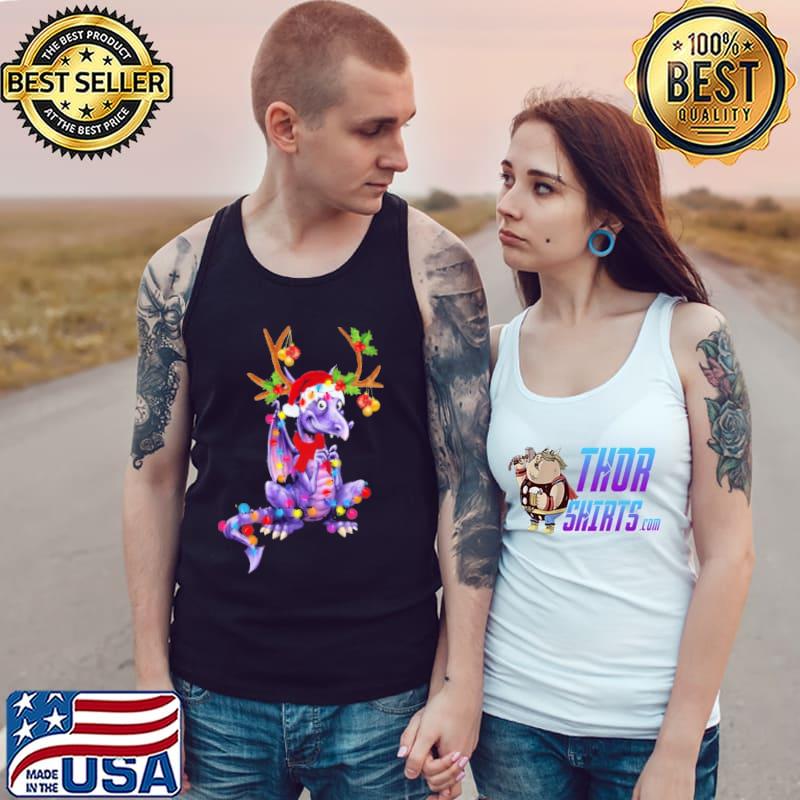 Dragon Gorgeous Reindeer Light Christmas Shirt Tank Top
