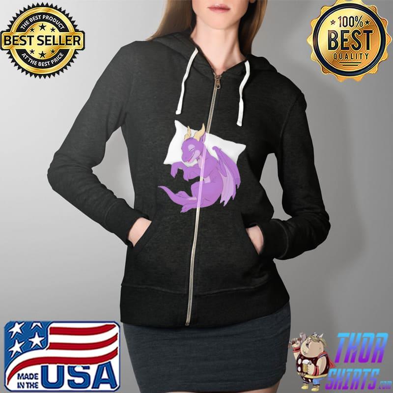 Dragon Sleeping Angel Shirt Full Zip Hooded