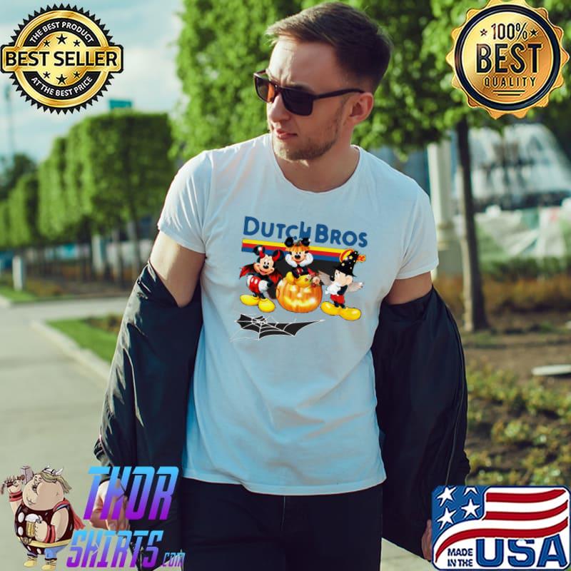 Dutch Bros Halloween Kids 2021 mickey Halloween Horror Characters T-Shirt Unisex