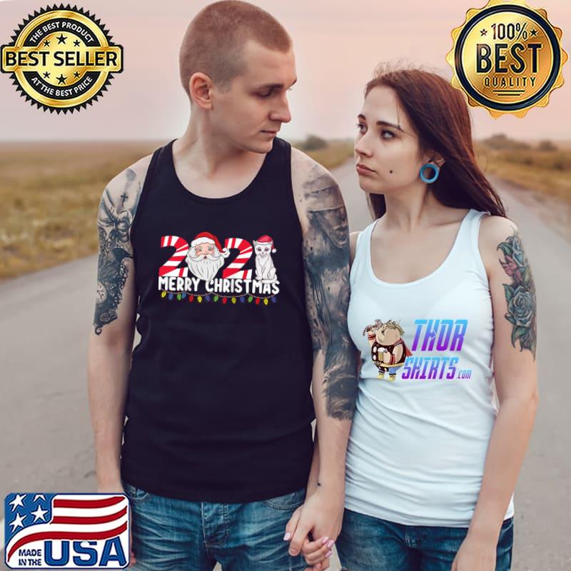 Family Christmas 2021 Cat Kitten Funny Christmas Pajama Raglan Baseball T-s Tank Top