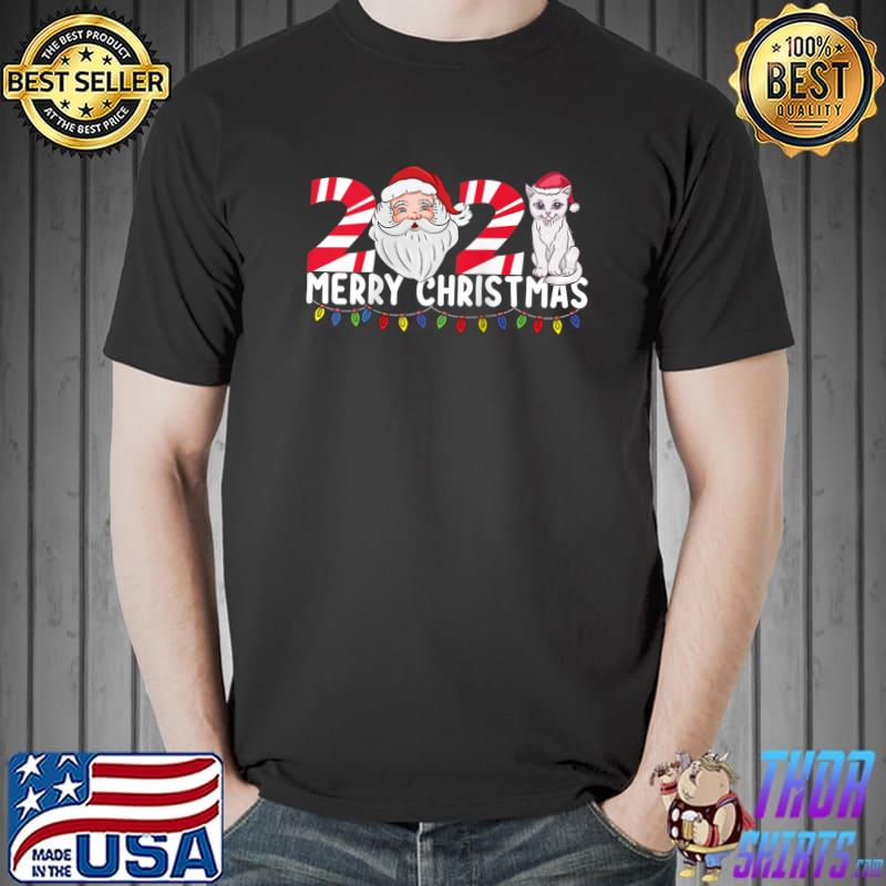 Family Christmas 2021 Cat Kitten Funny Christmas Pajama Raglan Baseball T-s Unisex