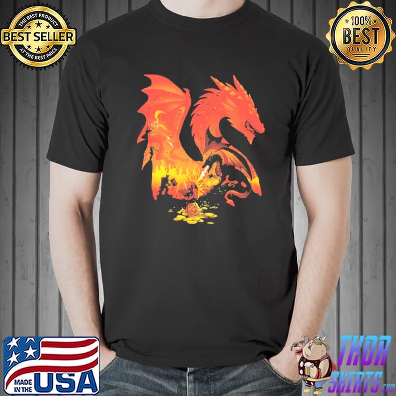 Fantasy Flames Dragon Dice Shirt