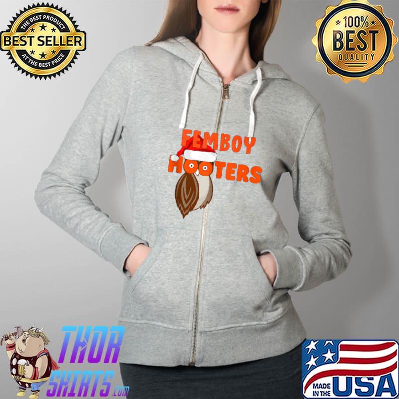 Femboy Hooters Christmas Santa Hat Xmas Gifts T- Full Zip Hooded