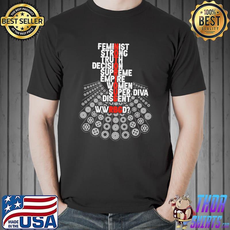 Feminist Strong Truth Decision Supreme Empreme Women Super Diva Dissent WWRBCD Shirt