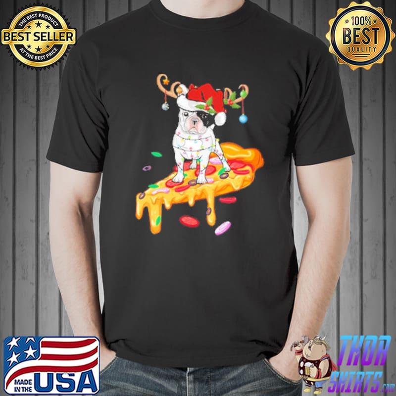 French Bulldog Riding Pizza Gift French Bulldog Christmas s Unisex