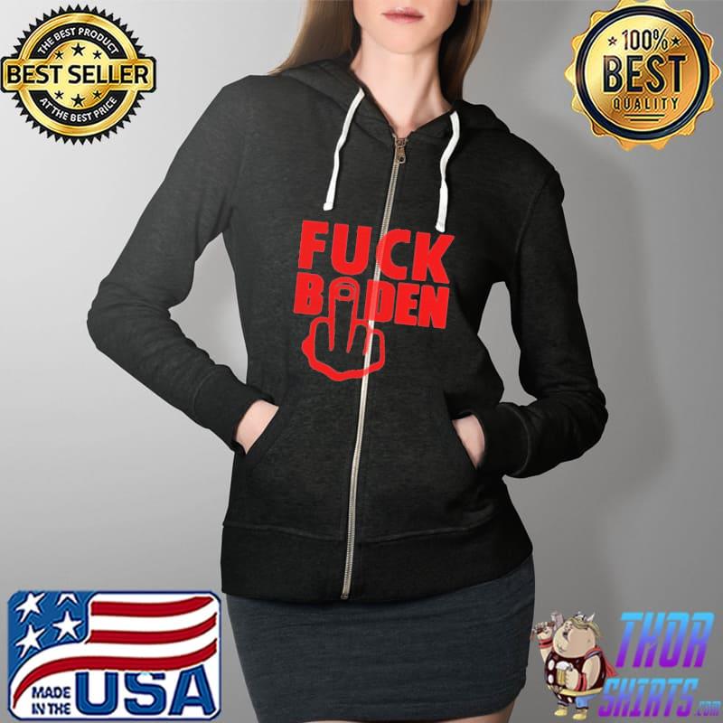 Fuck Joe Biden Red color s Full Zip Hooded