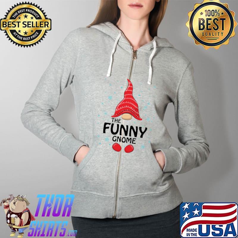 Funny Gnome Matching Family Group Christmas Party Pajama T-Shirt Full Zip Hooded