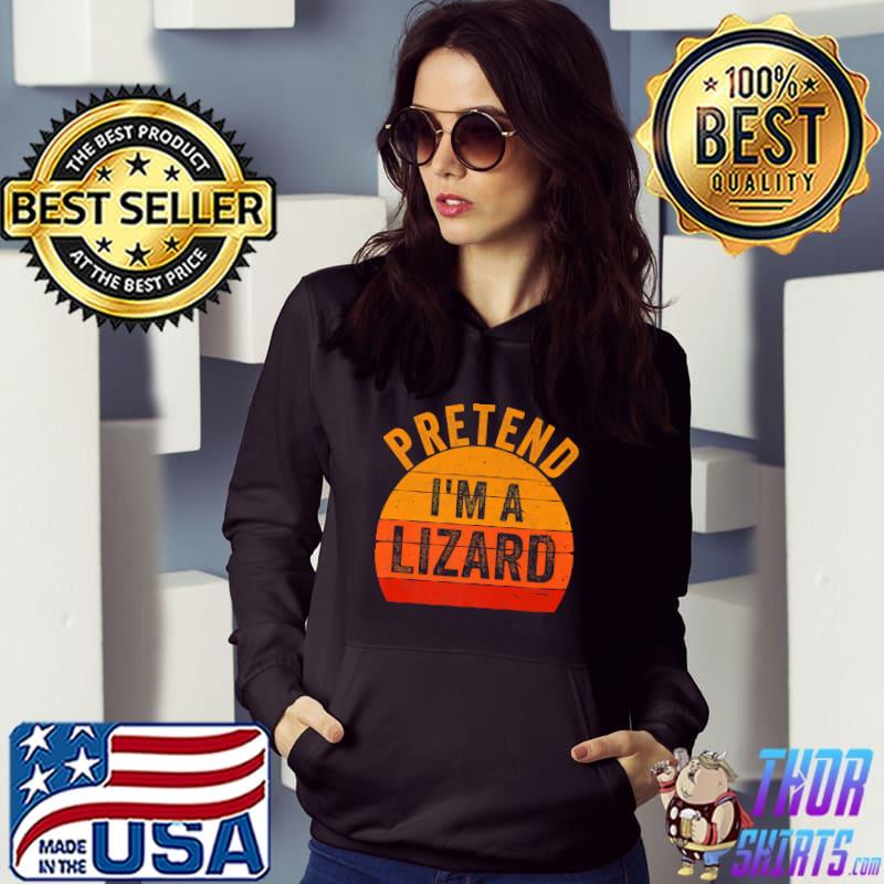 Funny Lazy Halloween Costume Shirt Pretend I'm A Lizard Premium T-Shirt Hoodie