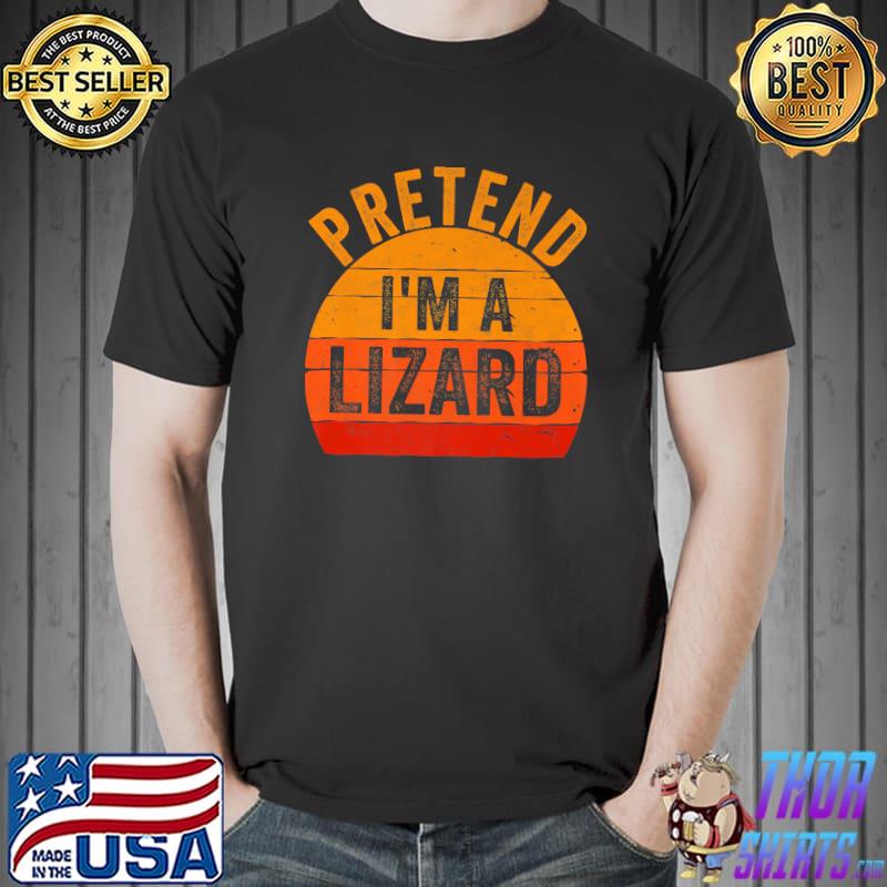 Funny Lazy Halloween Costume Shirt Pretend I'm A Lizard Premium T-Shirt