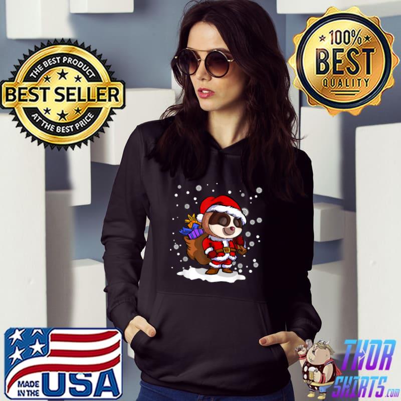 Funny Sloth Santa Claus Merry Slothmas Christmas Pajama T-Shirt