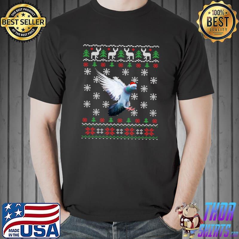 Funny Ugly Sweater Xmas Animals Christmas Pigeon Lover T-shirt