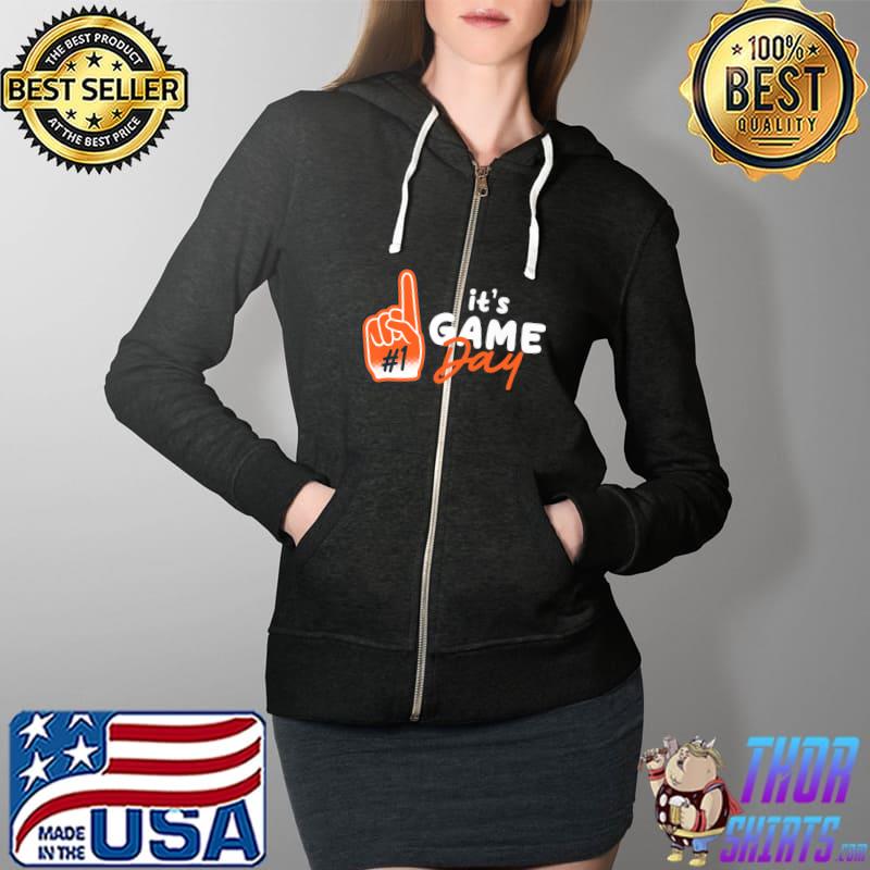 Game Day American Football Sport Tournamet Touchdown Mom Da Premium T-Shirt Full Zip Hooded