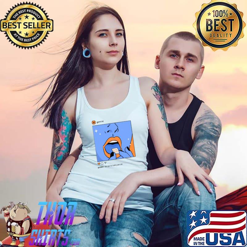 Gemini Instagram Allergic To Boring People Shirt Tank Top