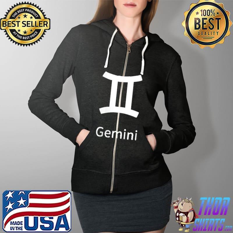 Gemini Sign T-Shirt Full Zip Hooded