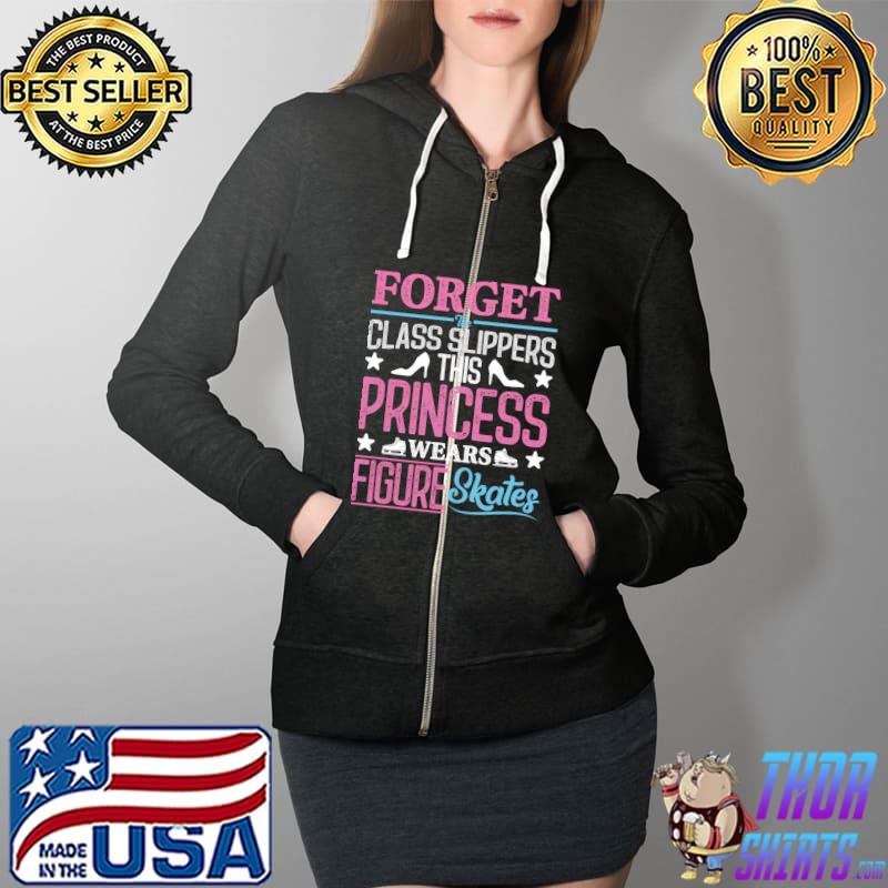 Girl Figure Skater Cute Women's Ice Skating T-s Full Zip Hooded