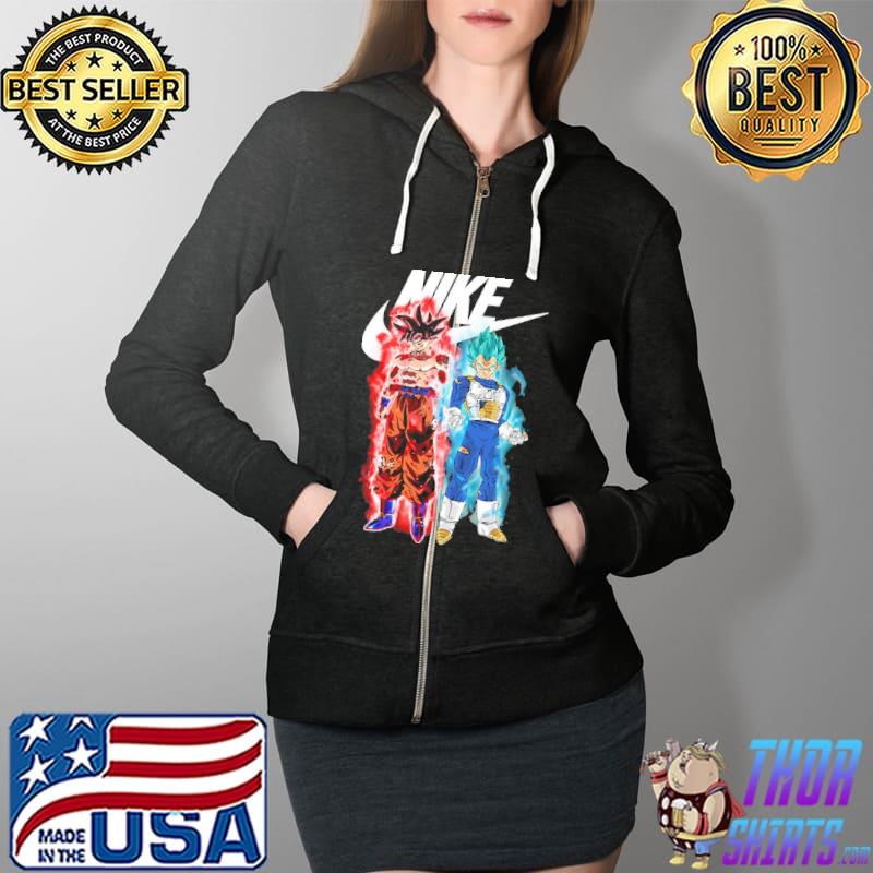 Goku And Vegeta Nike Shirt Full Zip Hooded