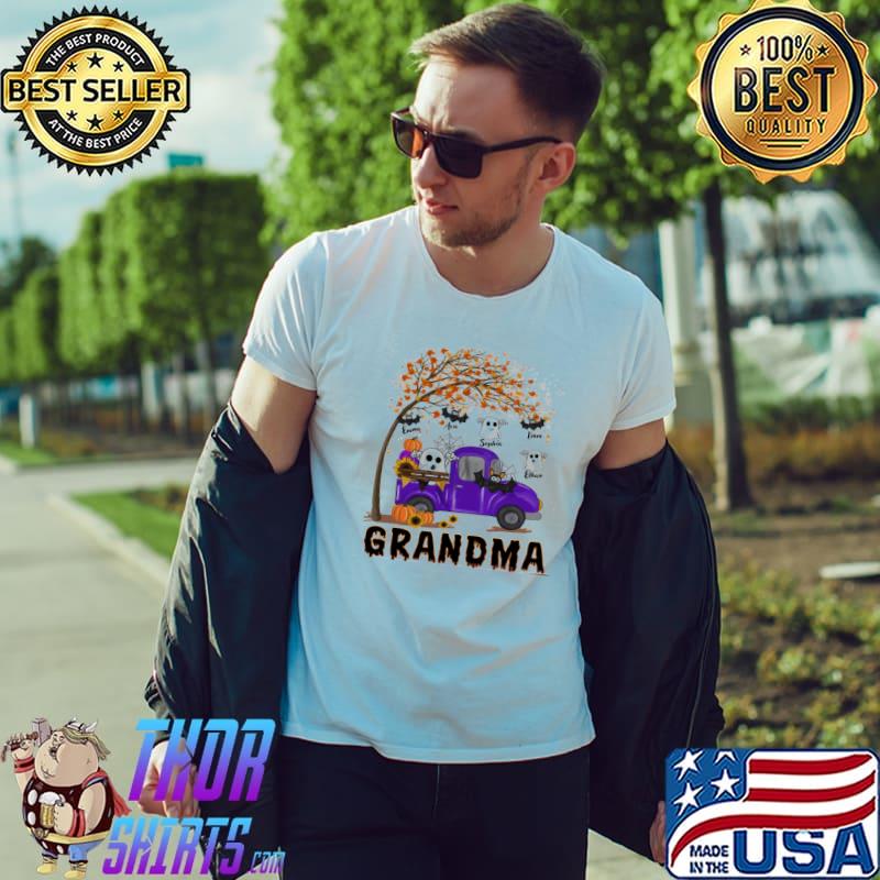 Grandma Boo Bat Pumpkin Halloween Shirt Unisex