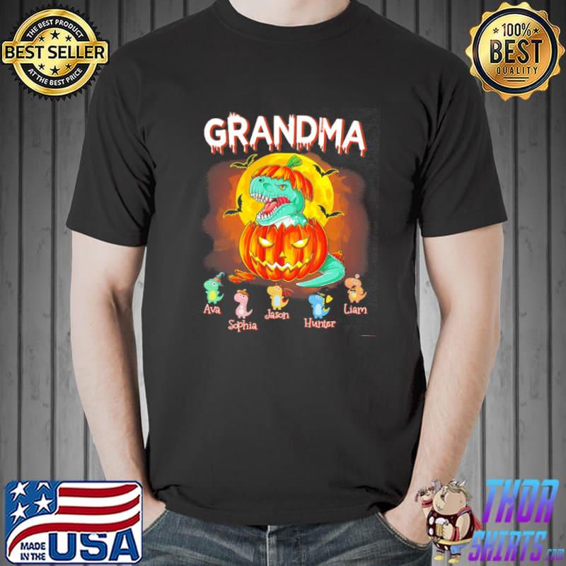 Grandma Dinosaur Pumpkin Halloween Shirt Unisex