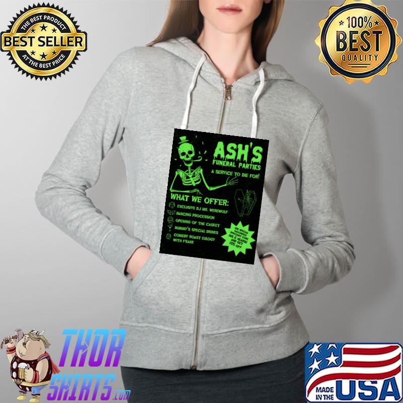 Halloween Ash's funeral parties T-Shirt Full Zip Hooded