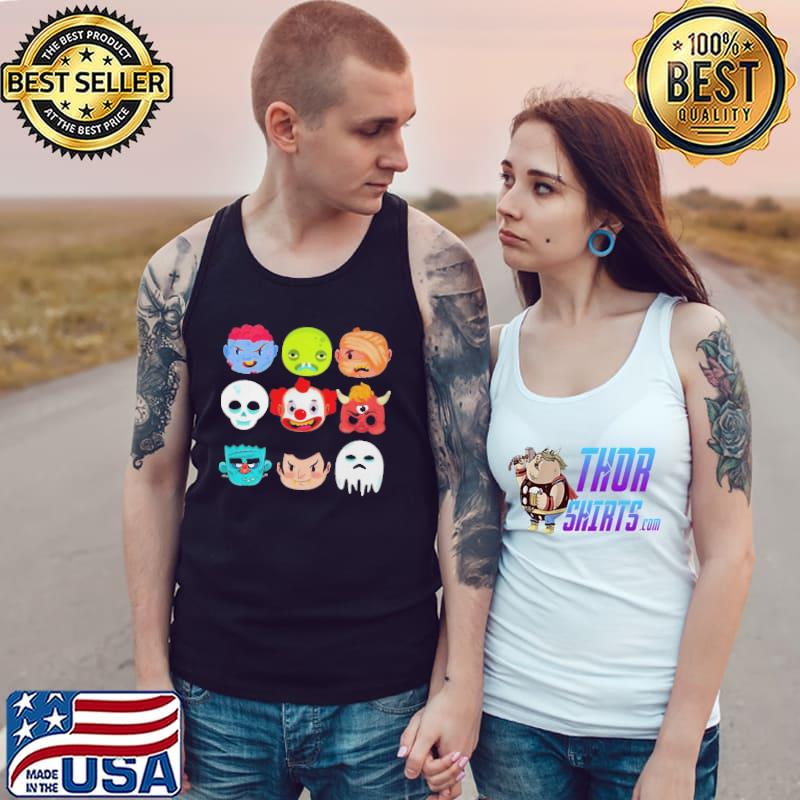 Halloween Scary Costume Face Horror Shirt Tank Top