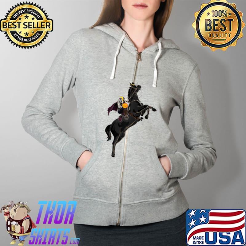 Halloween Sleepy Hollow Headless Horseman Raglan Baseball T-s Full Zip Hooded