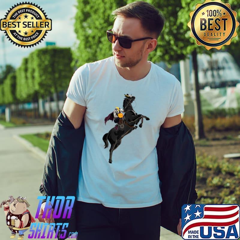 Halloween Sleepy Hollow Headless Horseman Raglan Baseball T-shirt