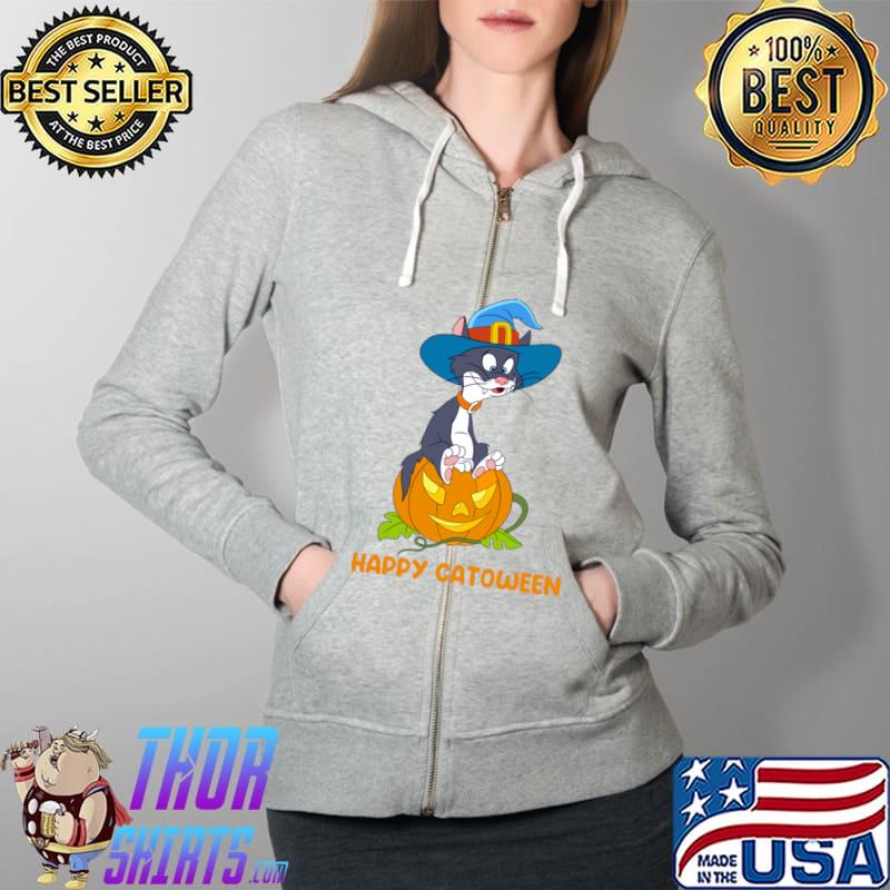 Happy Catoween halloween pumpkin clipart T-Shirt Full Zip Hooded