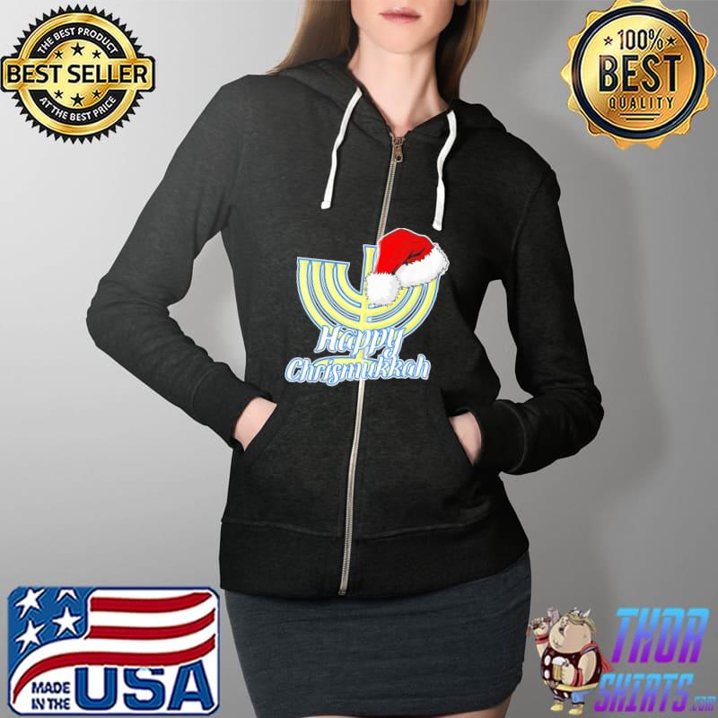 Happy Hanukkah Christmas Shirt Full Zip Hooded