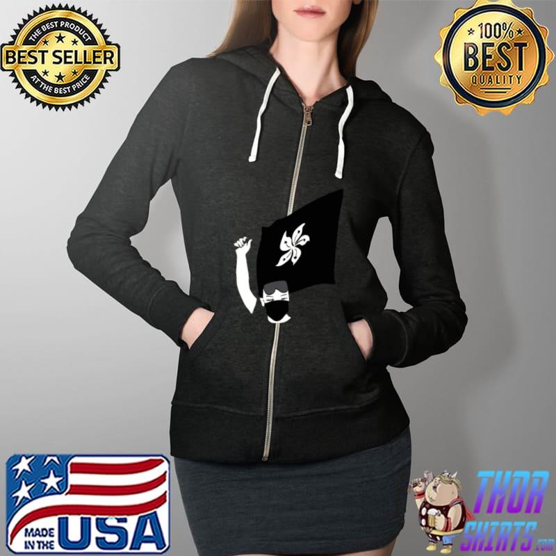 Hong Kong Protests Flag Shirt Full Zip Hooded