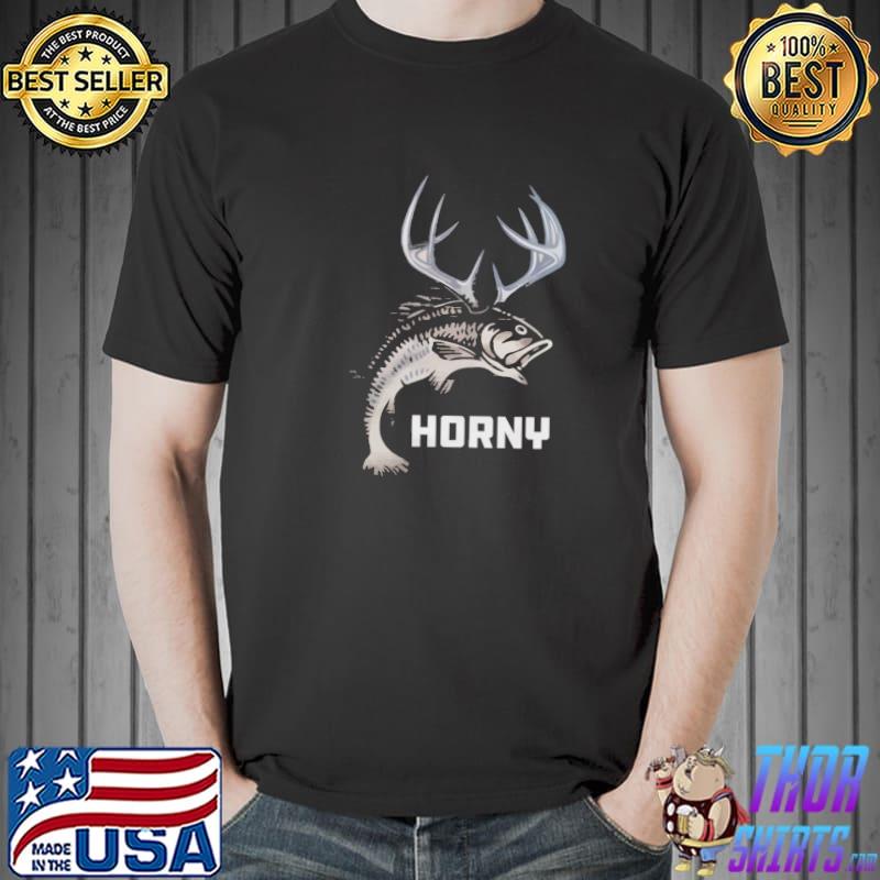 Horny Bass Fish Deer Shirt