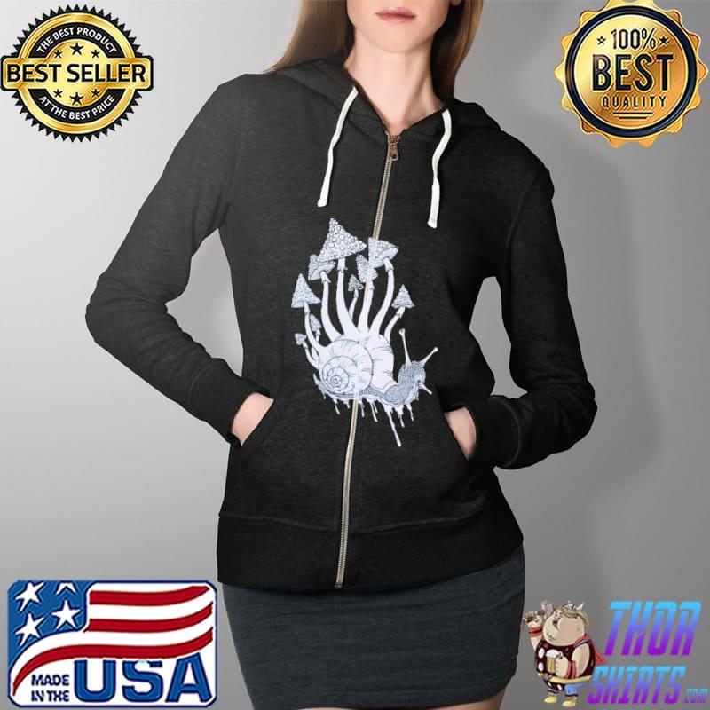 Horror Mushroom Snail Shirt Full Zip Hooded