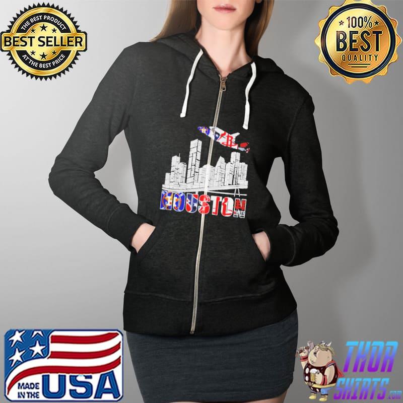 Houston Sport Teams spaceship go to Houston City s Full Zip Hooded